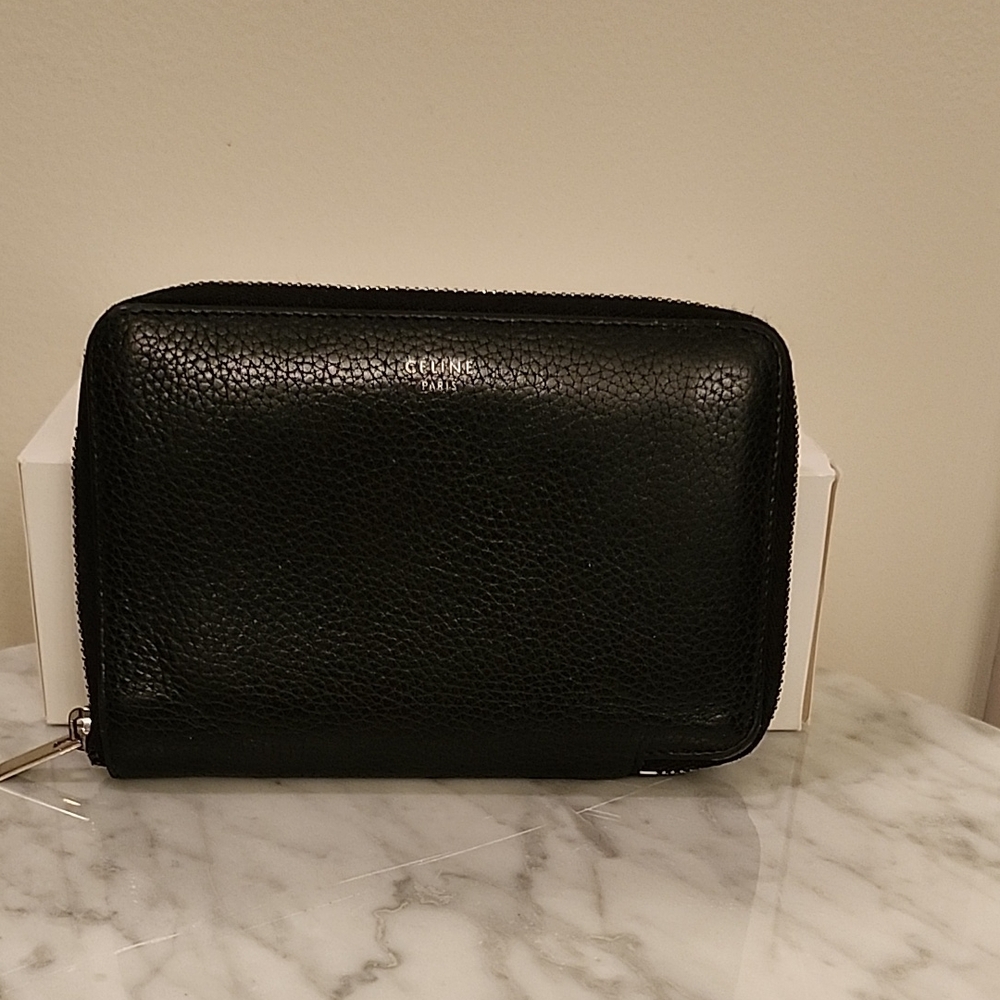 Celine Black Leather Wallet